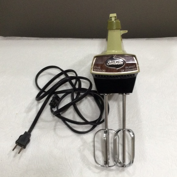 Sunbeam Mix Master Five Speed Hand Mixer Vintage Works - Picture 10 of 16